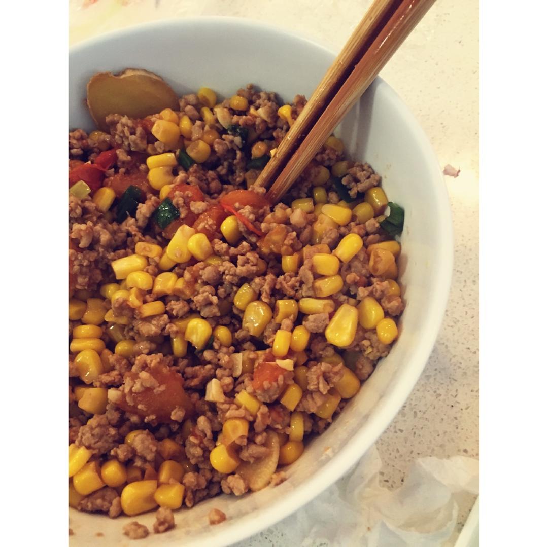 玉米炒肉末【超级下饭的快手家常菜】