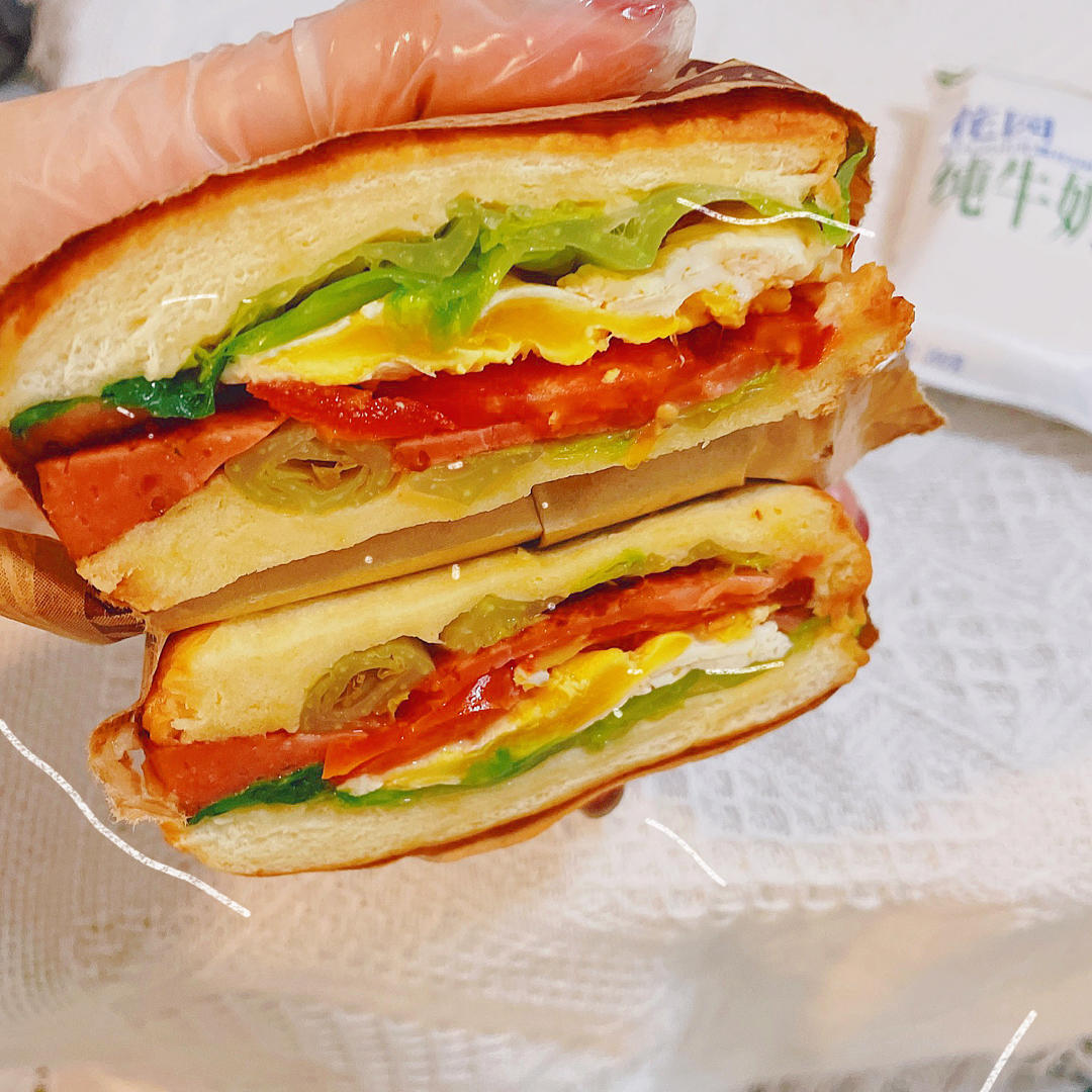 早餐 鸡胸肉三明治   超详细图解，新手零失败的美味颜值早餐