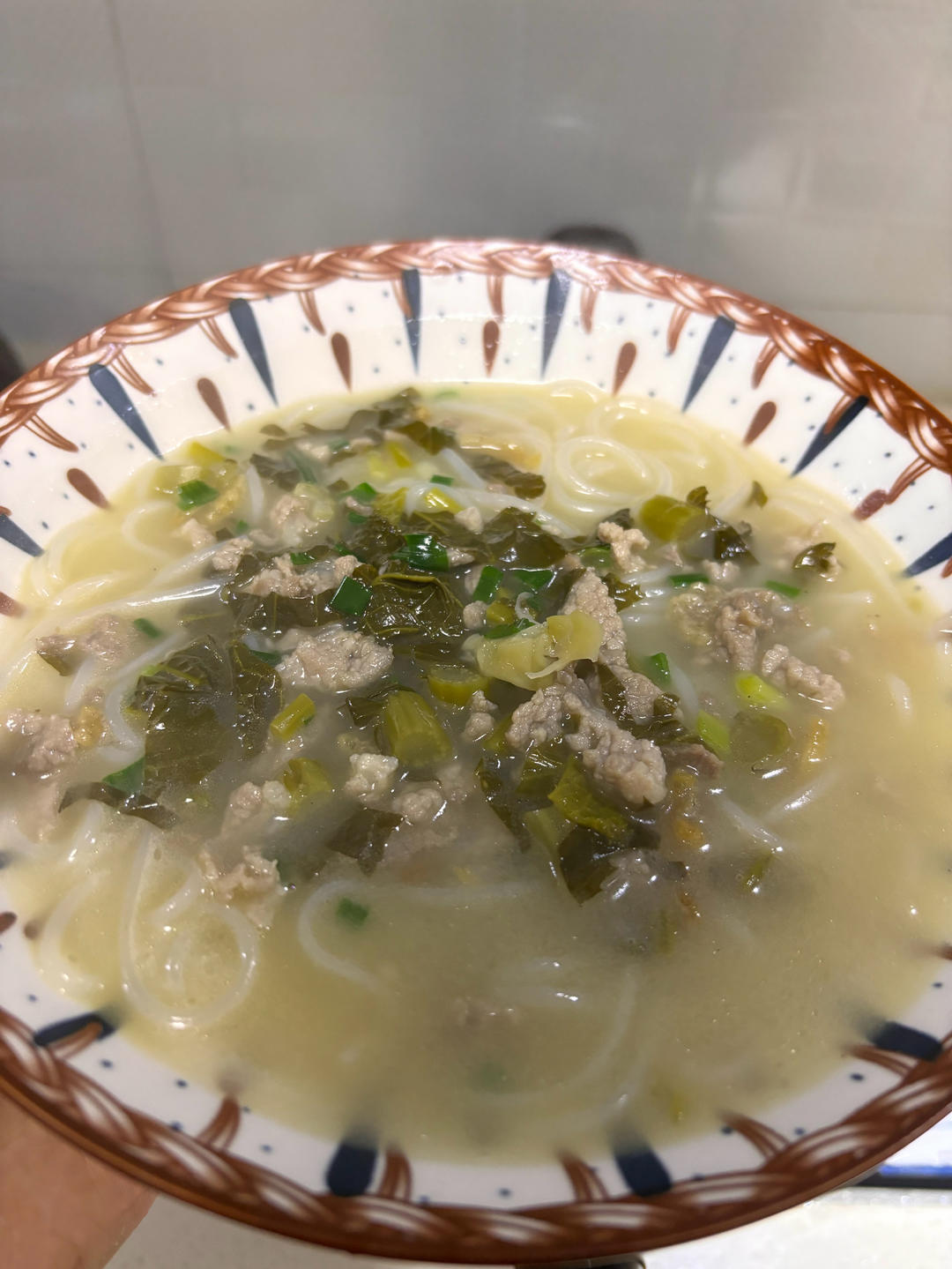 超快手的榨菜肉沫粉丝汤