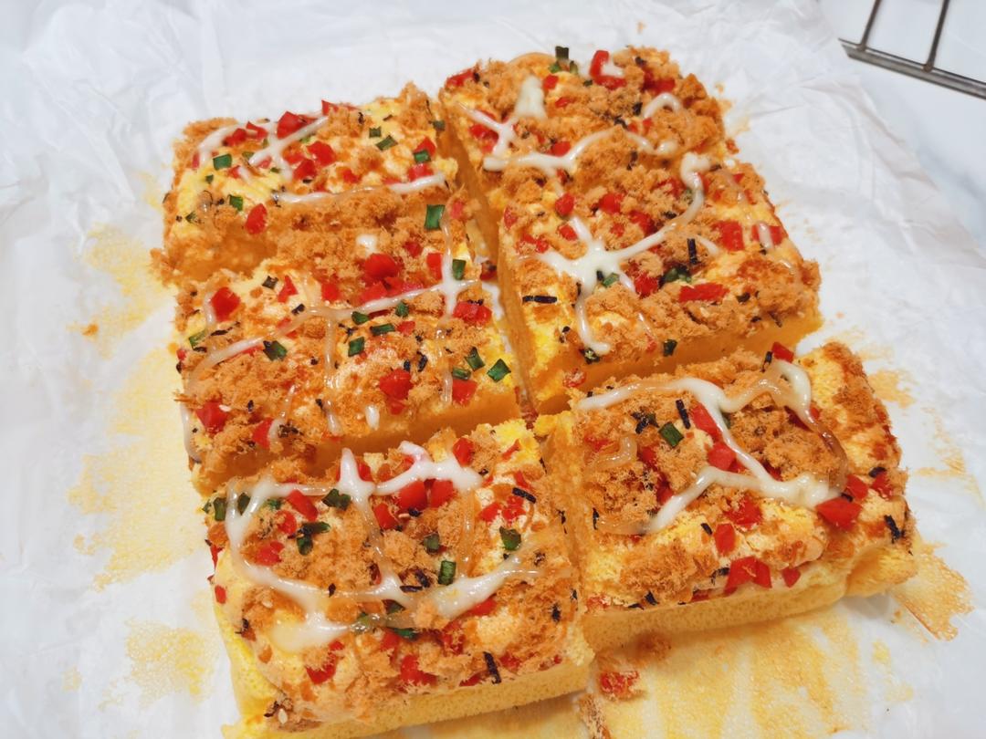 火腿香葱肉松蛋糕