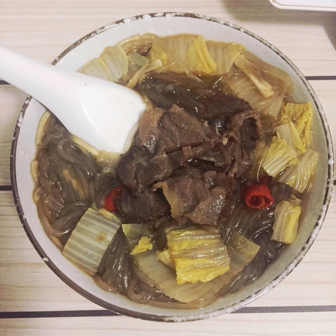 牛肉粉丝白菜煲