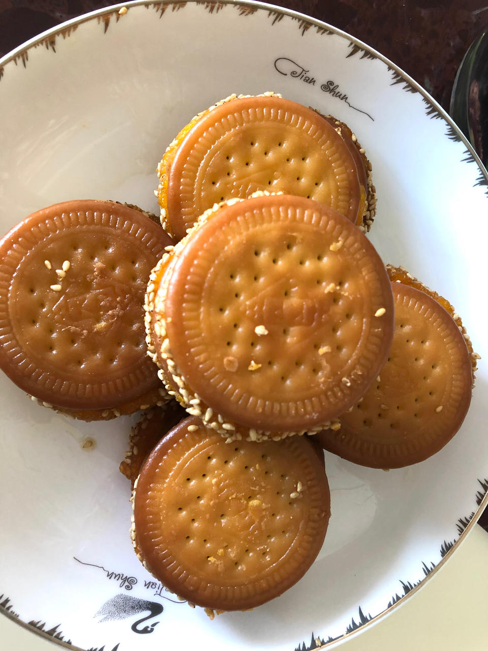 夹饼干南瓜饼