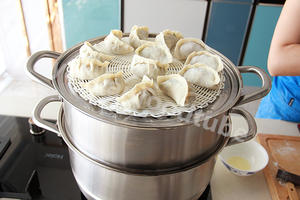 韭菜大虾蒸饺 Steamed Dumplings – Prawn & Chives的做法 步骤14