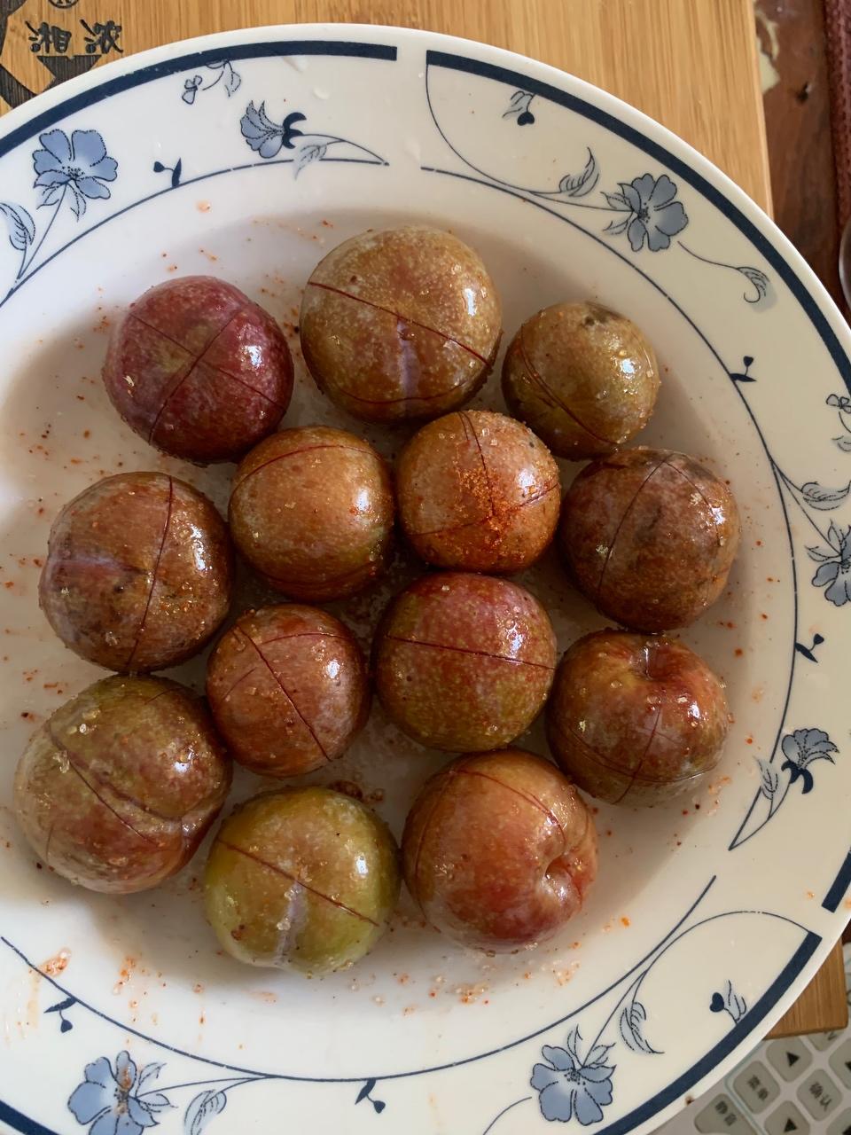 甘草椒盐腌三华李