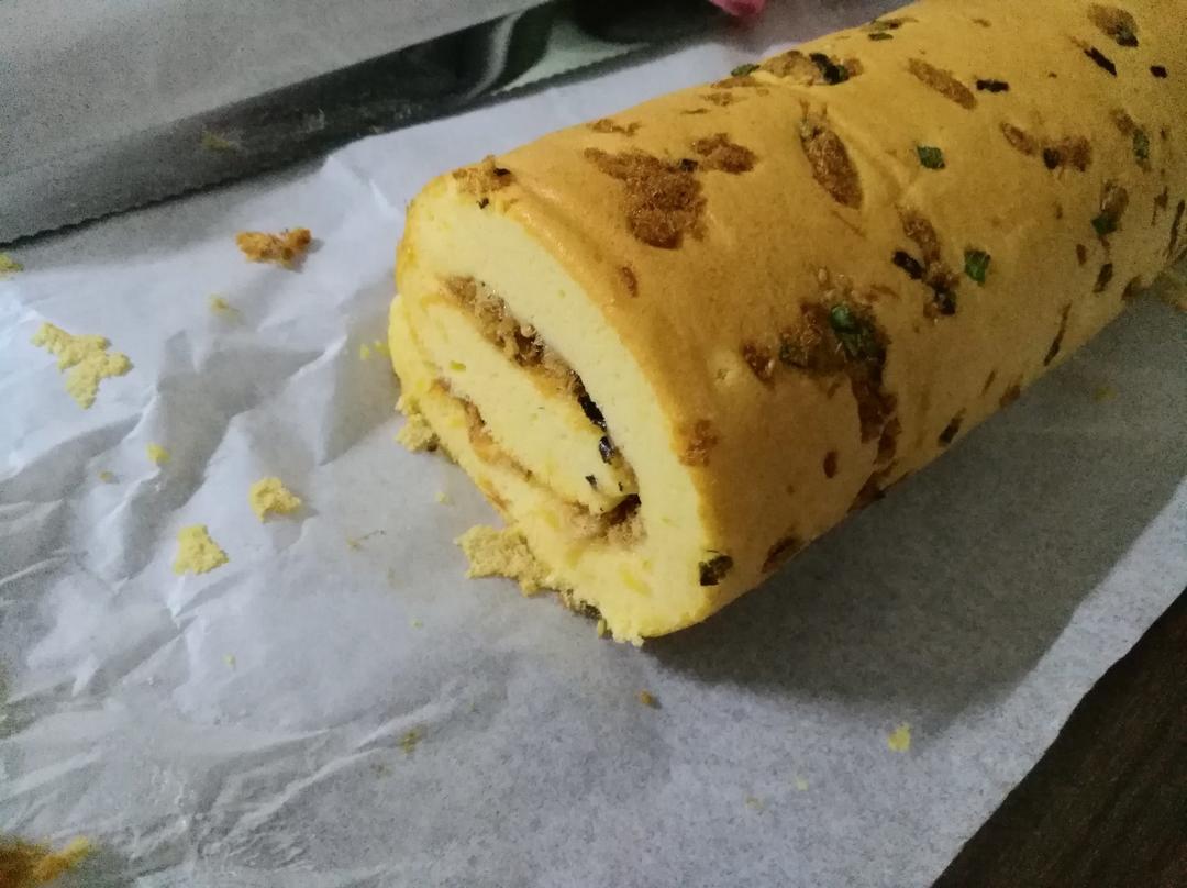 香葱肉松肥蛋糕卷～