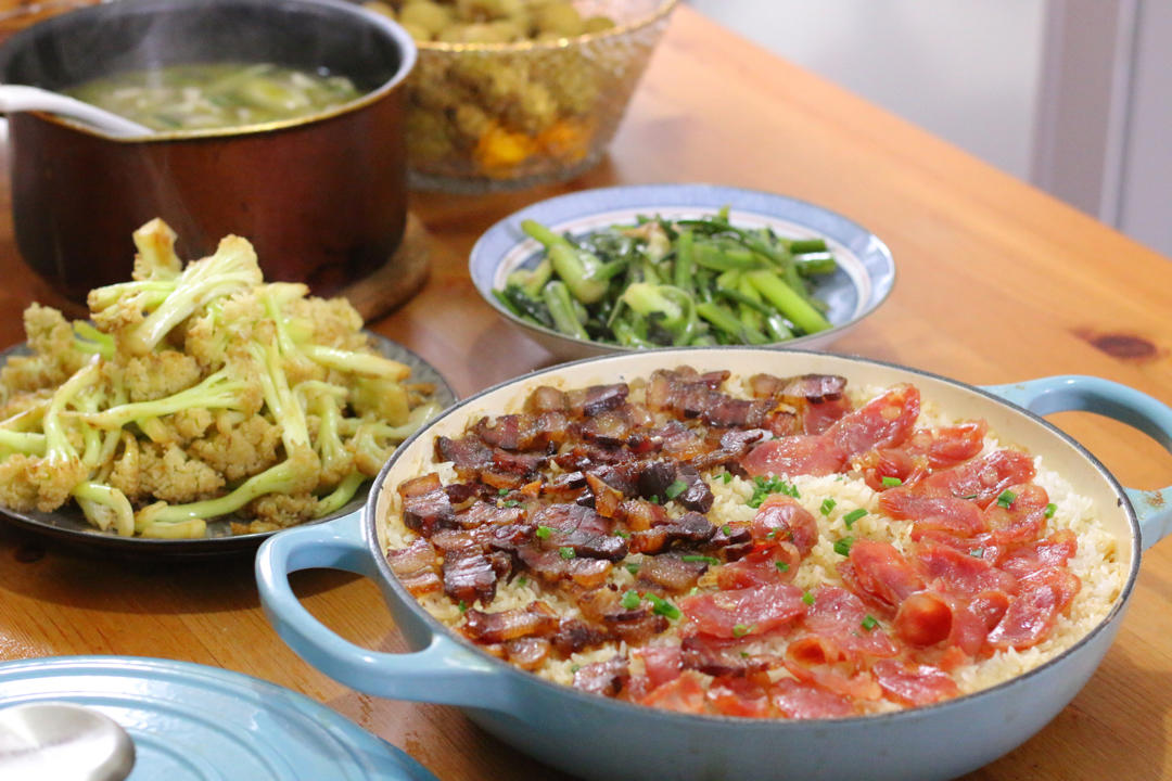 铸铁锅版【腊味煲仔饭】节能又有锅巴