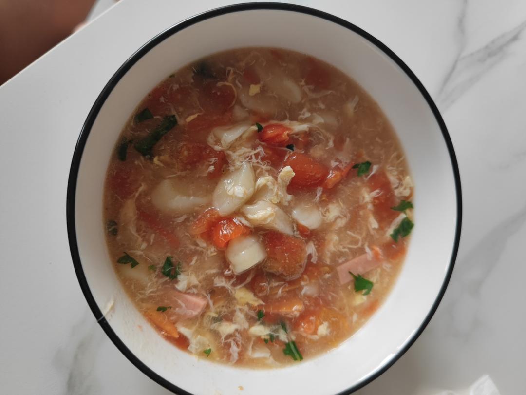 养胃又有营养的番茄疙瘩汤