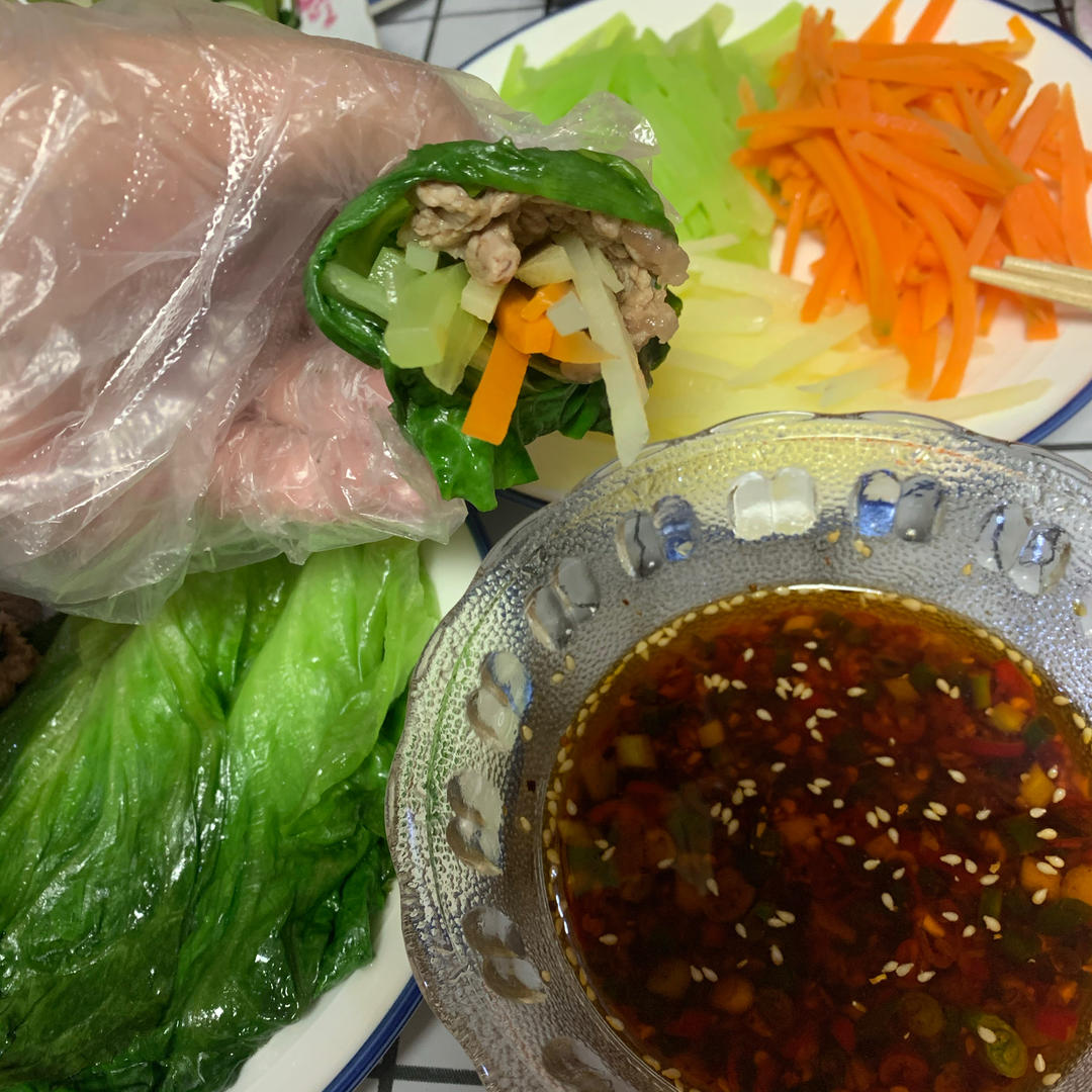 减脂必备❗️好吃不胖的低卡生菜卷❗️