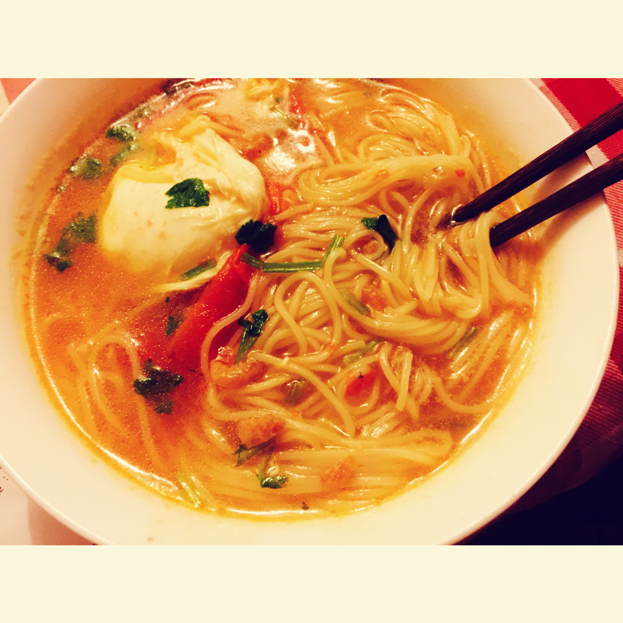 简单早饭西红柿鸡蛋挂面