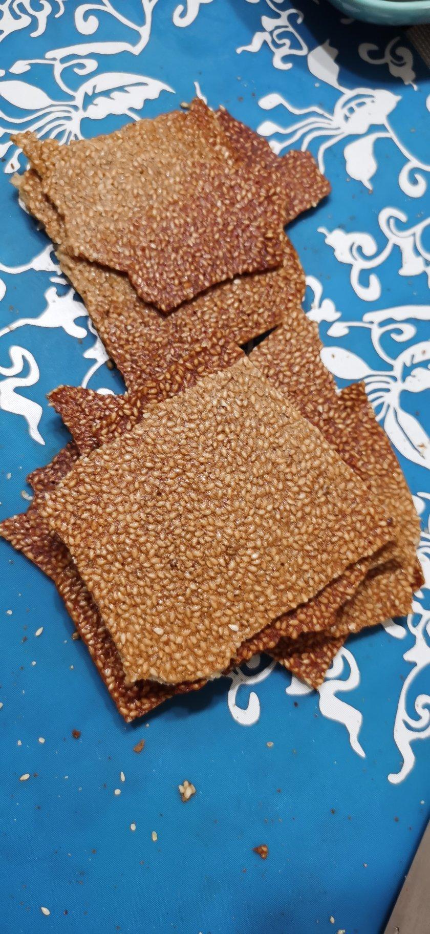 芝麻薄脆饼干，一步操作，超级简单