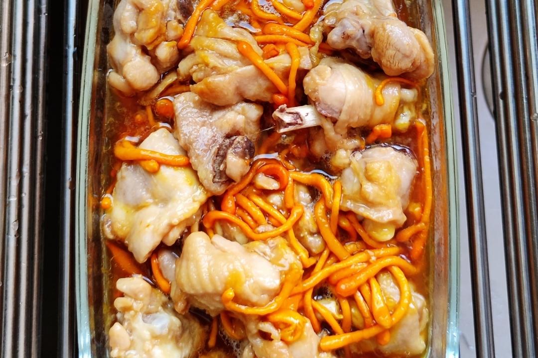臻鲜本味糯米料酒—#虫草花蒸鸡块#