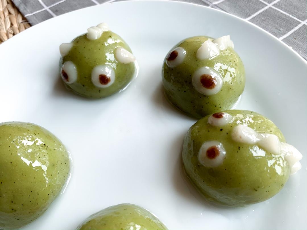 快手青团卡通青团蒸熟不会塌