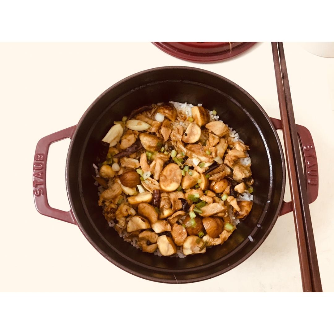 电饭煲栗子鸡腿焖饭
