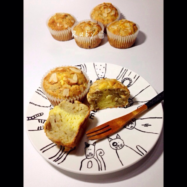 软心乳酪香蕉马芬<Banana Cream Cheese Muffins>