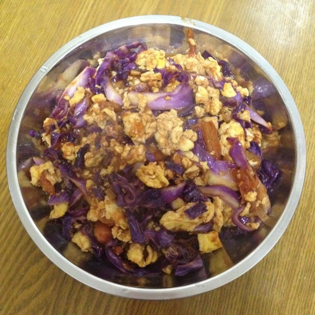 西红柿圆白菜炒蛋