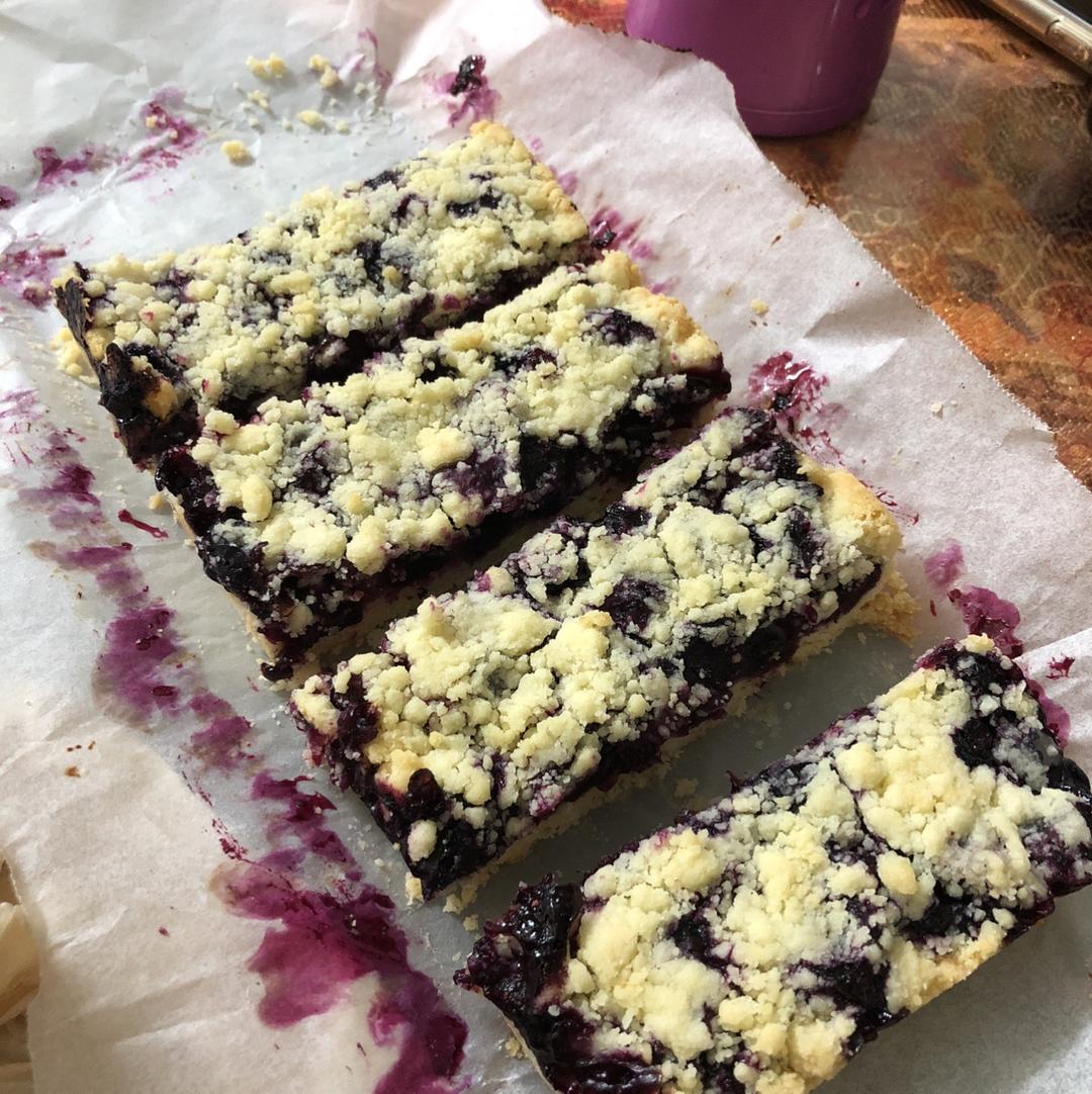 蓝莓酥粒小方块Blueberry Crumber Bars