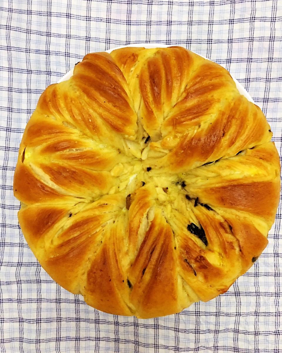 手撕千层花朵面包