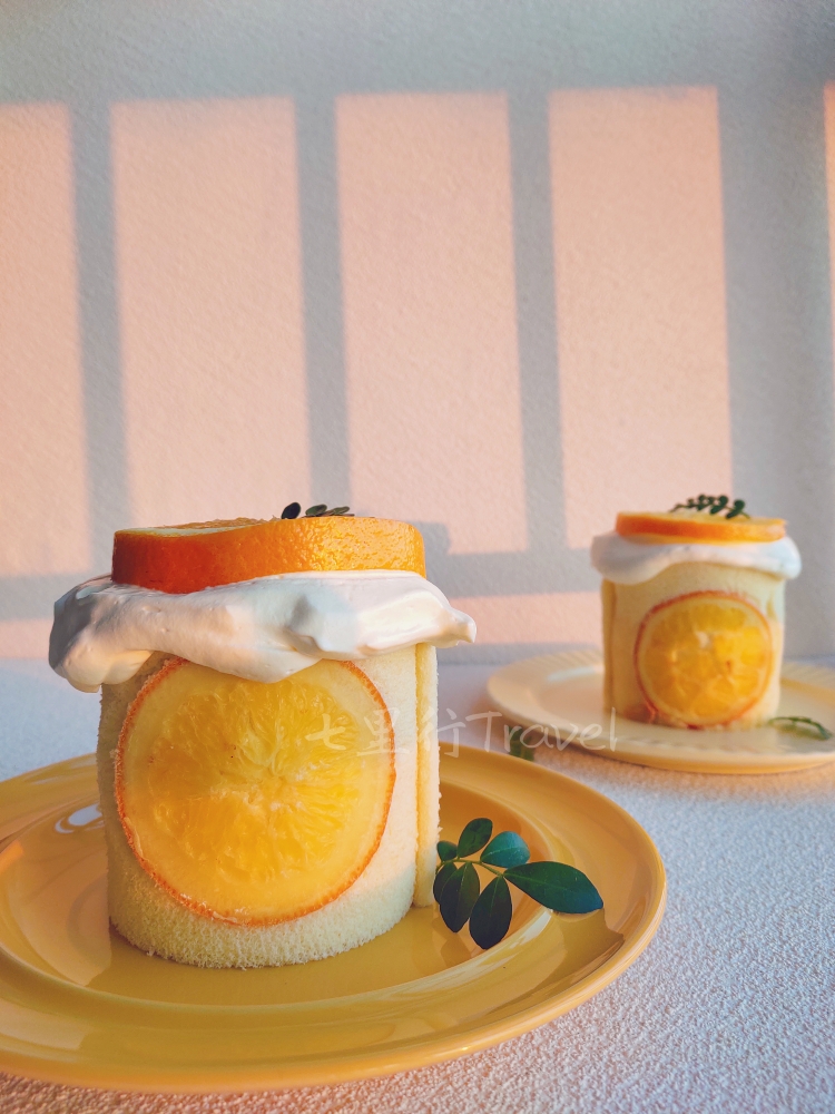 橙香奶盖蛋糕卷的做法