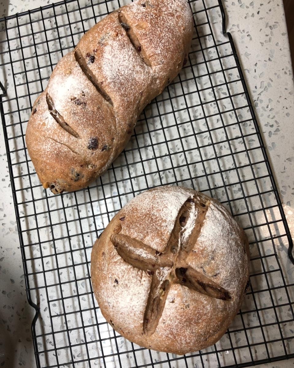 蔓越莓全麦黑糖面包