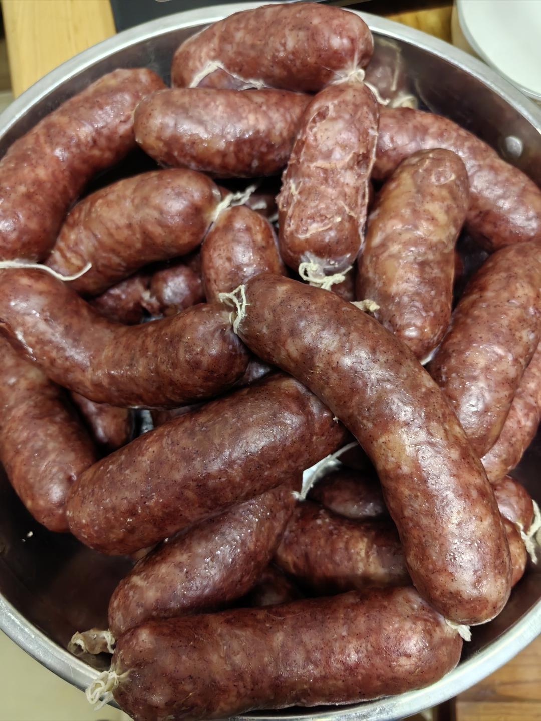 自制黑椒风味脆皮肠--多图详解手工灌肠