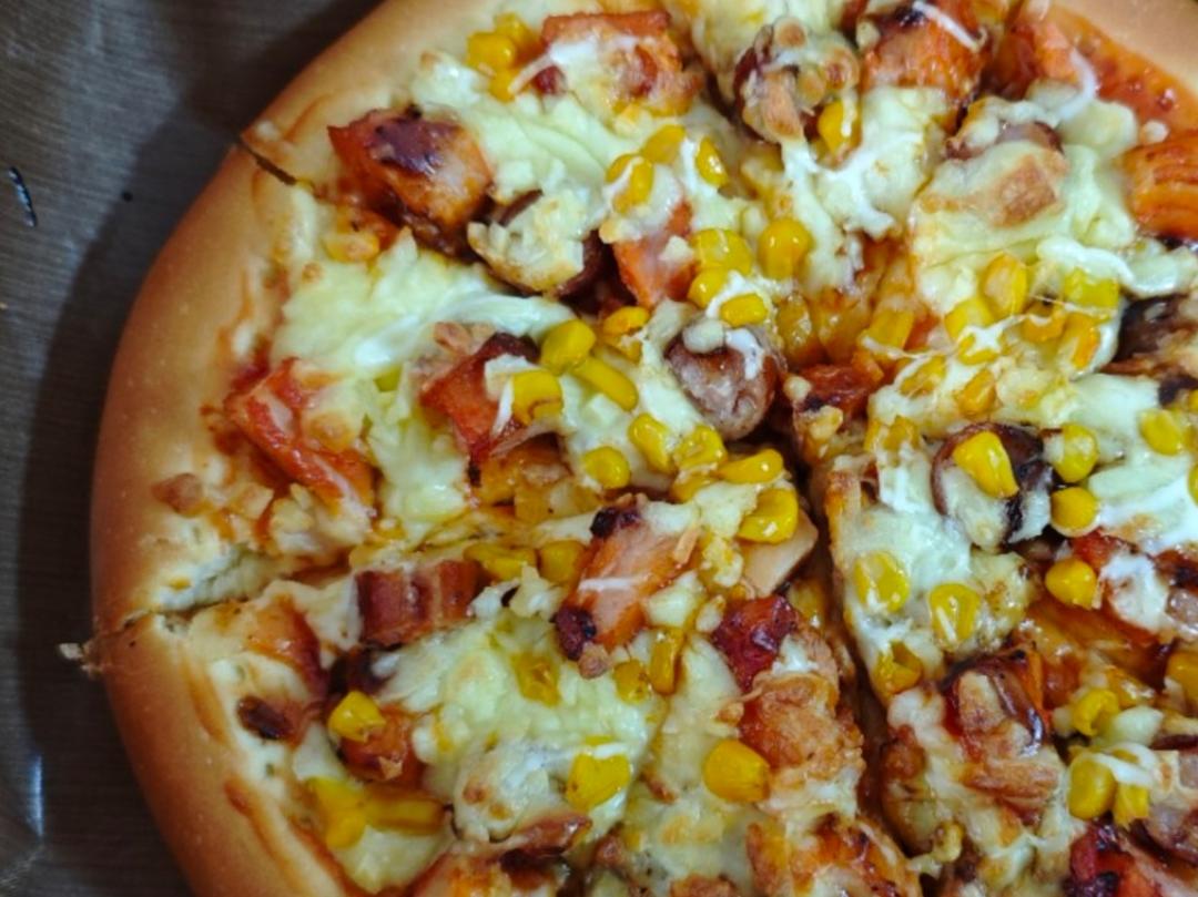 鲜虾🍤培根披萨🍕“内附敲好吃的饼皮做法”