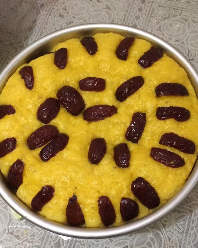 料超多的红枣蔓越莓南瓜发糕