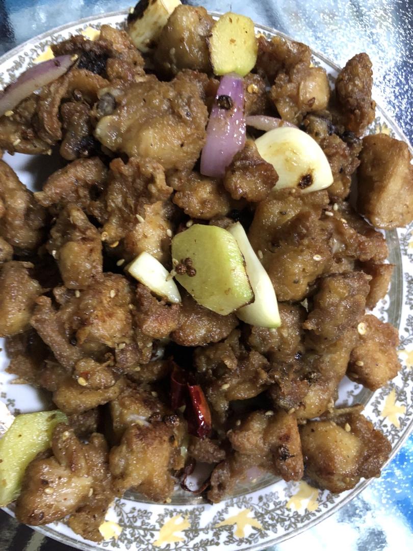 家庭版的炒鸡肉