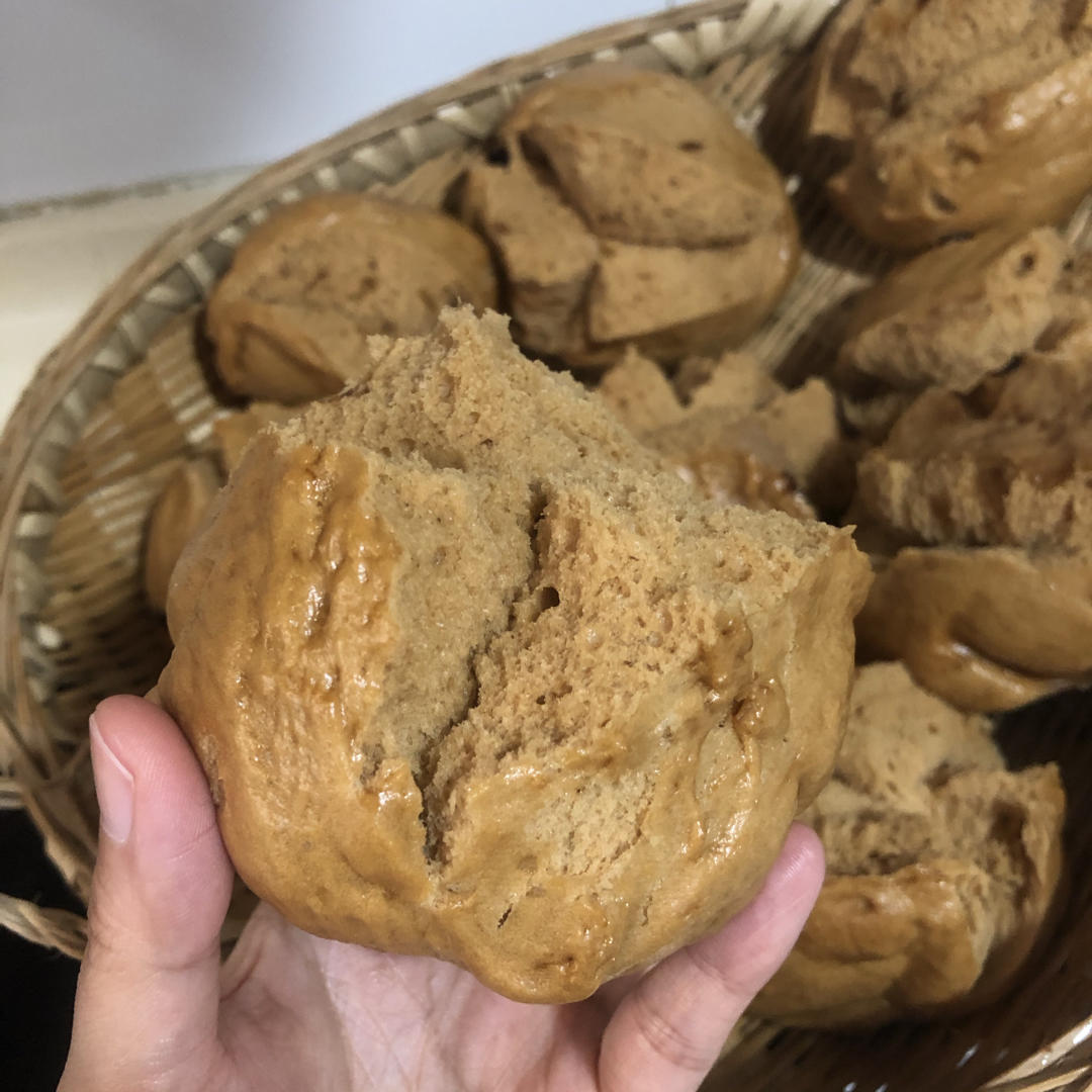妥妥的红糖开花馒头