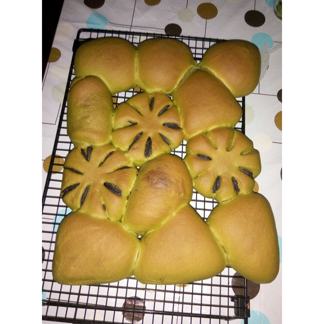 抹茶红豆软面包