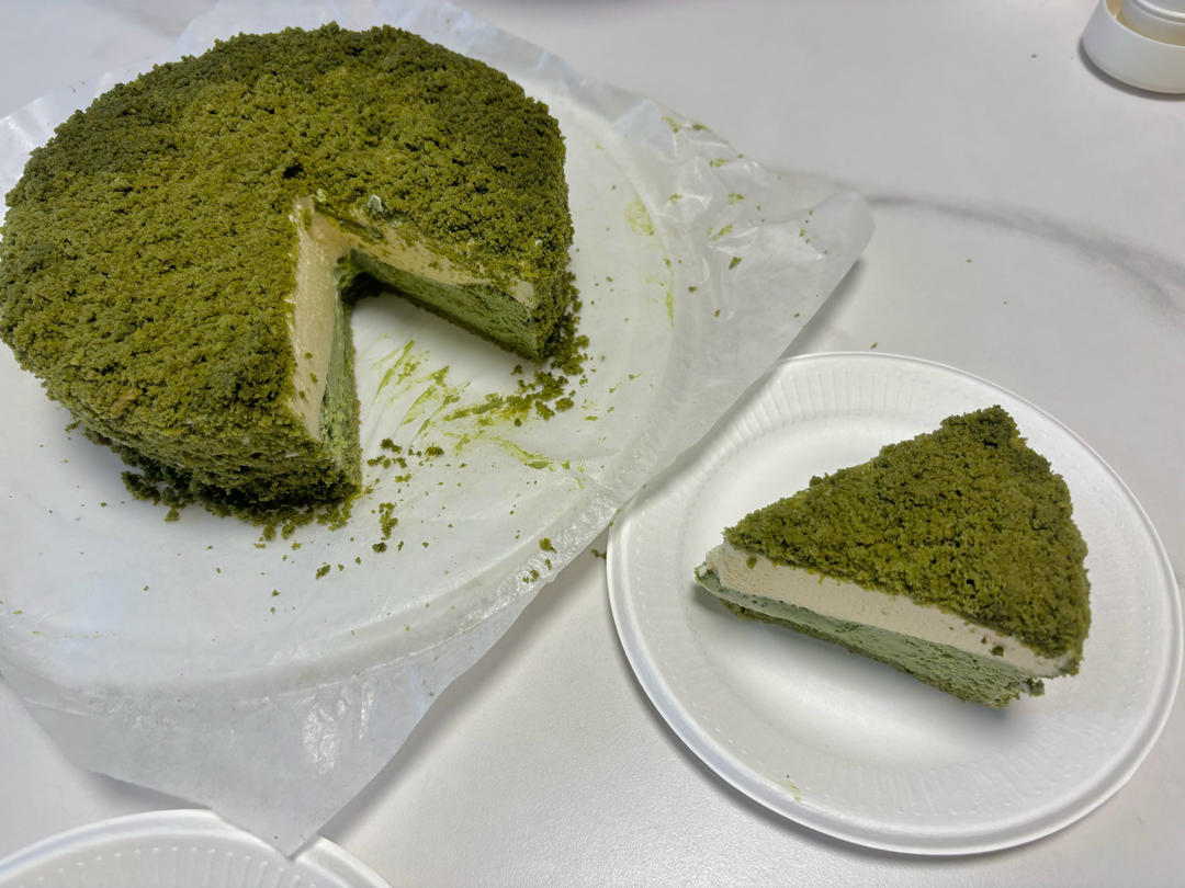每10秒卖出一个最好吃没有之一的北海道抹茶双层芝士蛋糕