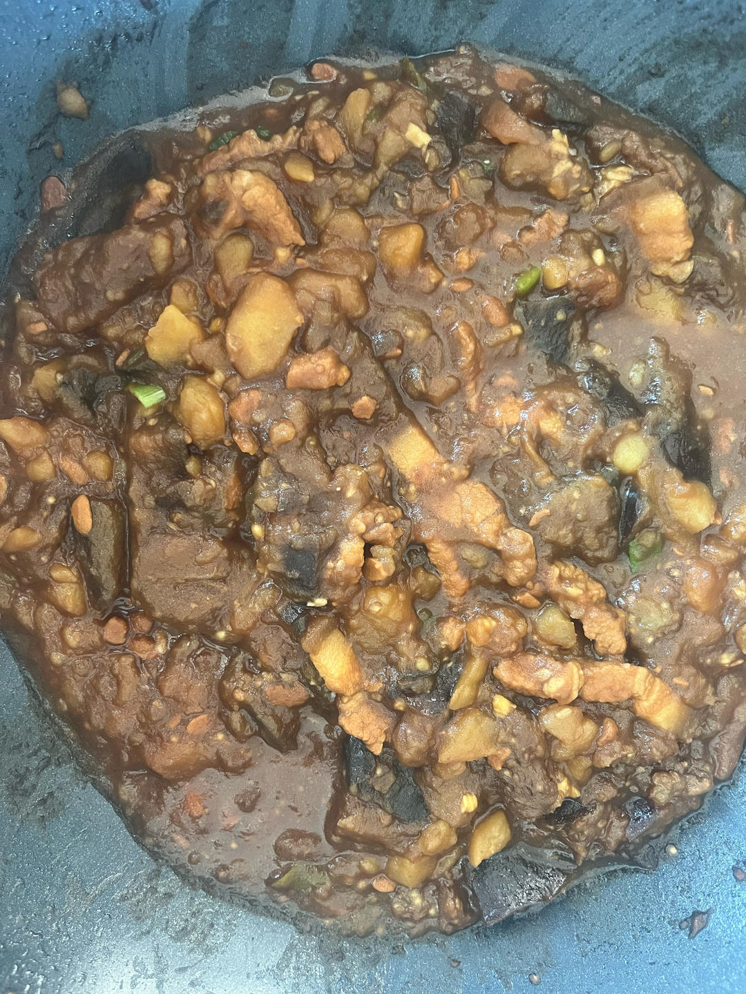 土豆炖茄子，撑死老爷子的做法