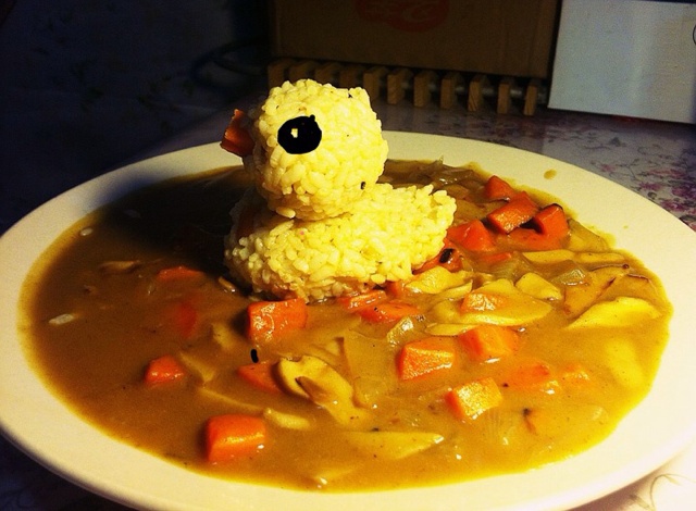b.duck大黄鸭洗澡黄金咖喱饭
