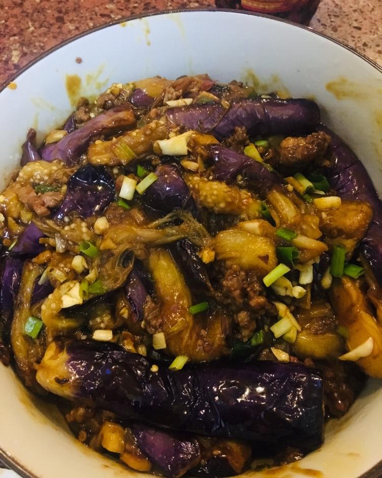 红烧肉沫茄子