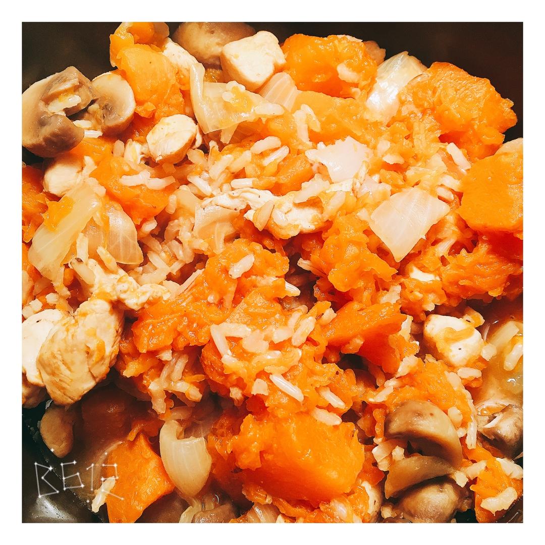 南瓜鸡肉饭