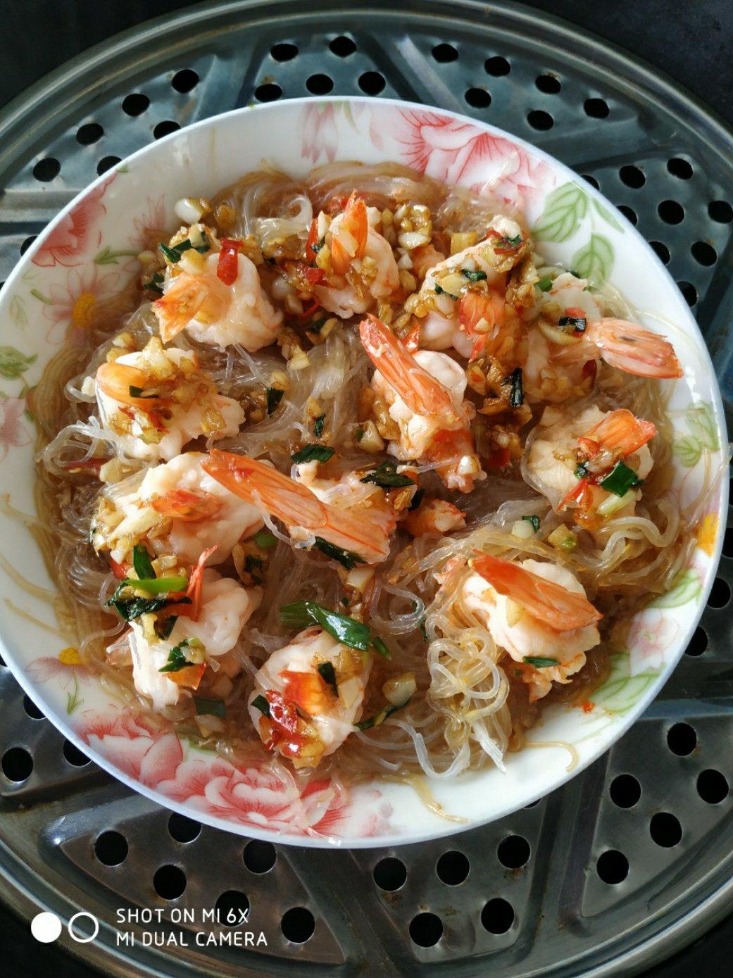 年夜菜之腰缠万贯~蒜蓉粉丝蒸虾尾