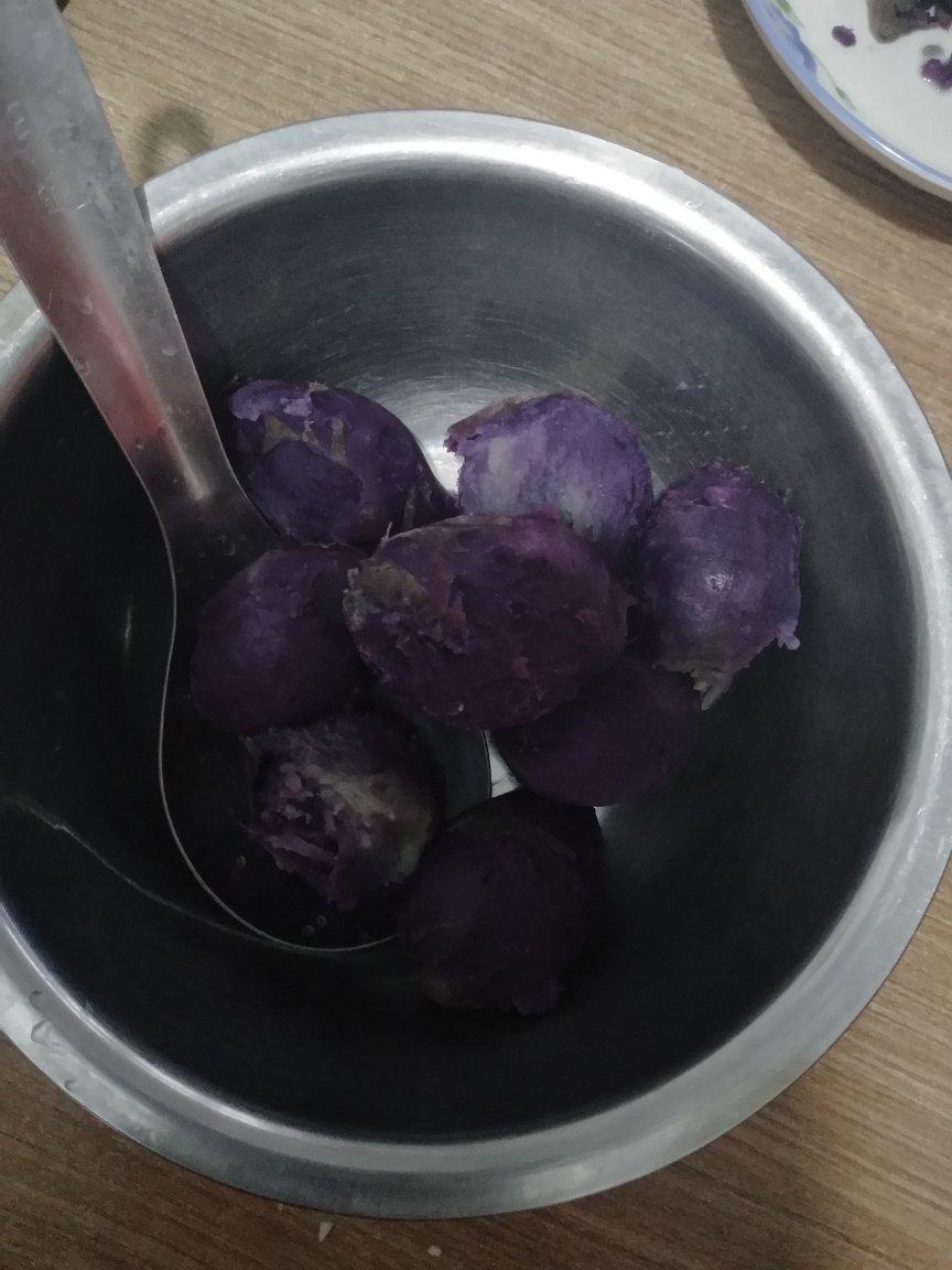 紫薯玫瑰花馒头