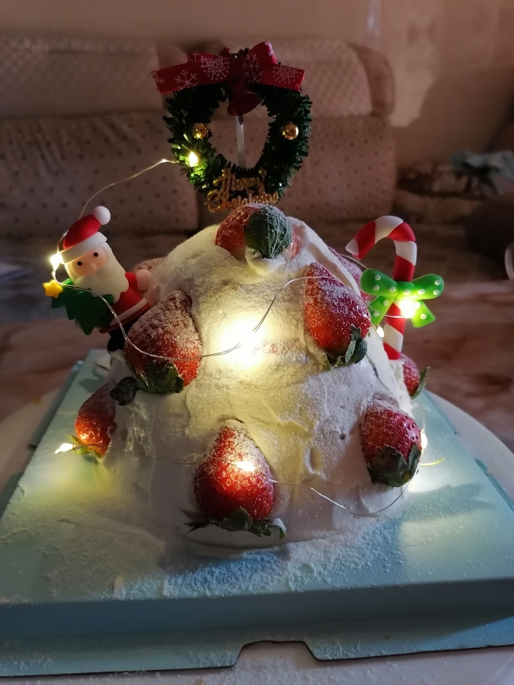 🎄圣诞草莓🍓小蛋糕的做法