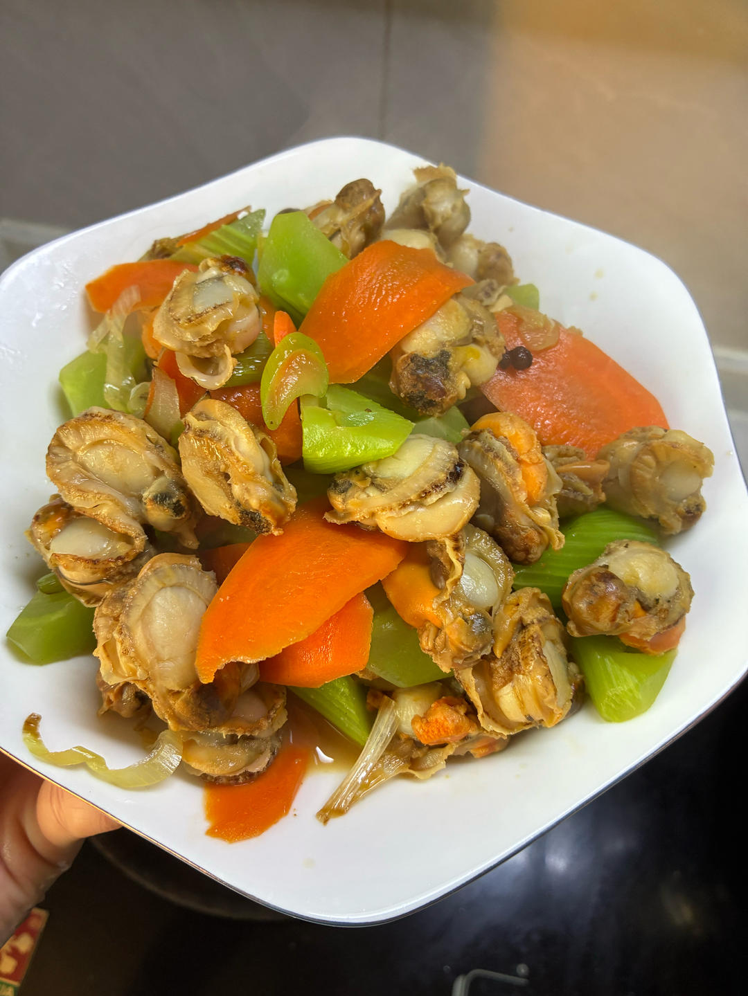 家常菜，扇贝肉炒莴笋
