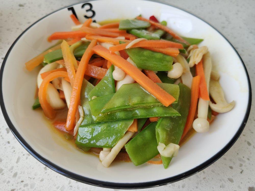 蟹味菇炒荷兰豆