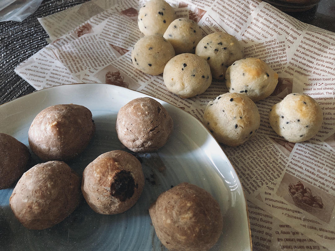 【小烤箱记录】木薯粉版麻薯包（恐龙蛋）