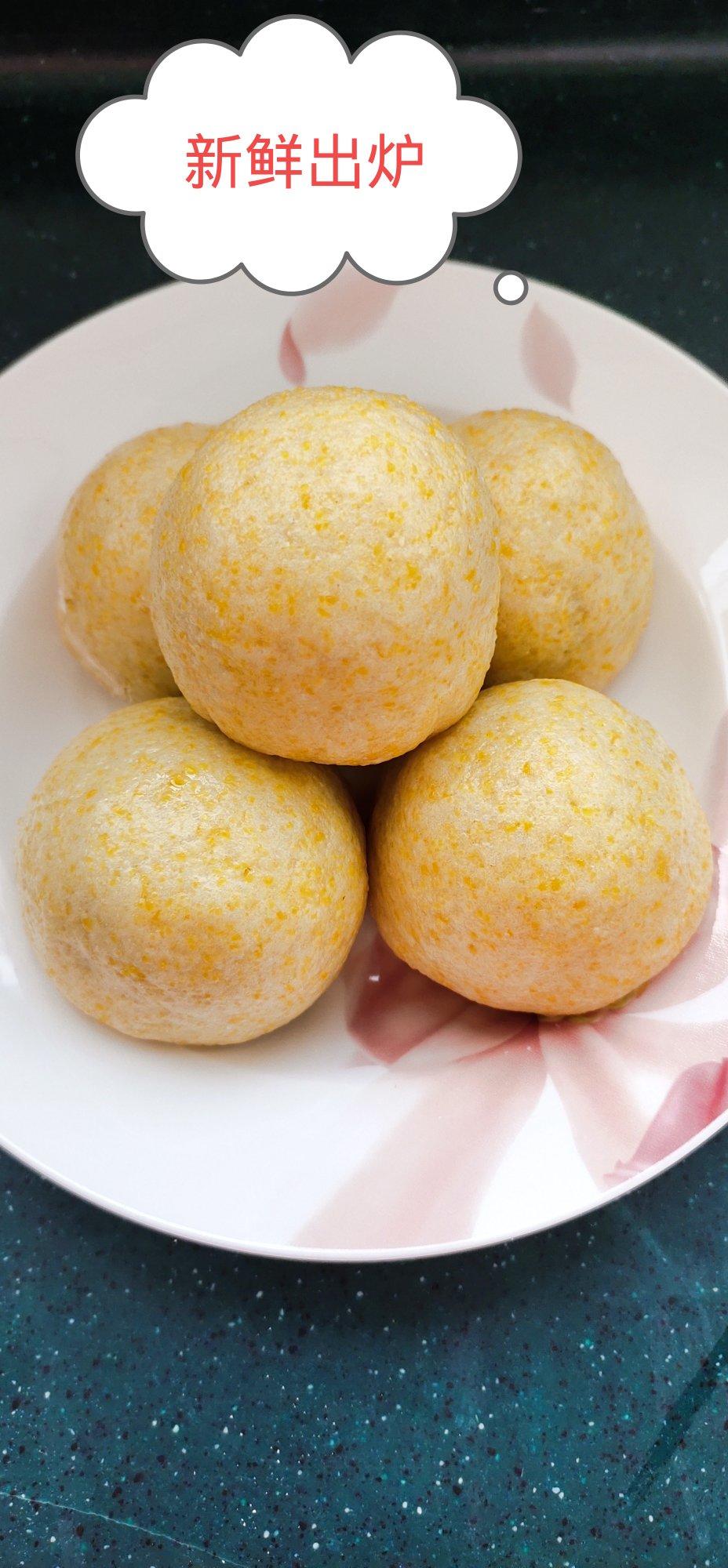 颜值担当健康又美味的玉米面豆沙包