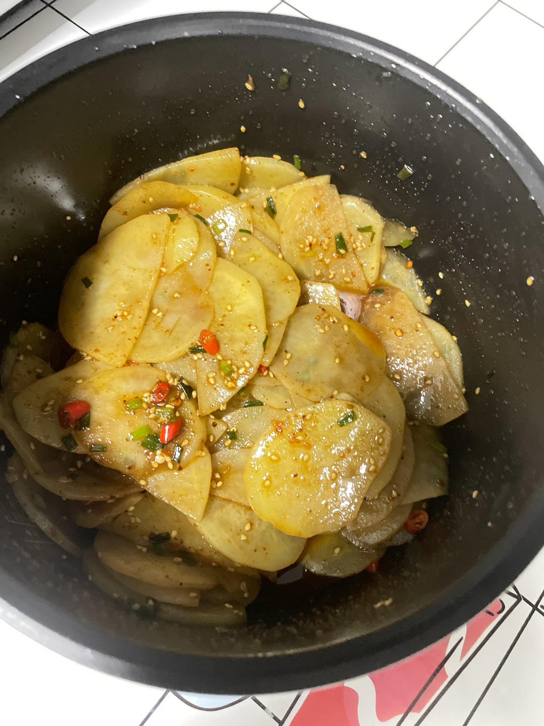 5分钟搞定，酸辣开胃凉拌土豆片‼️巨解谗