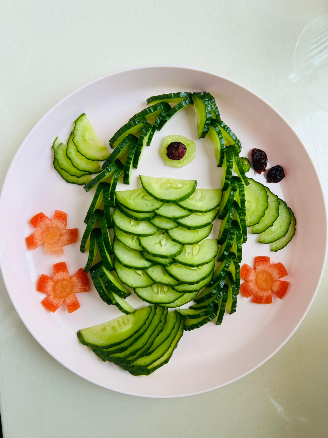 黄瓜摆盘—年年有余