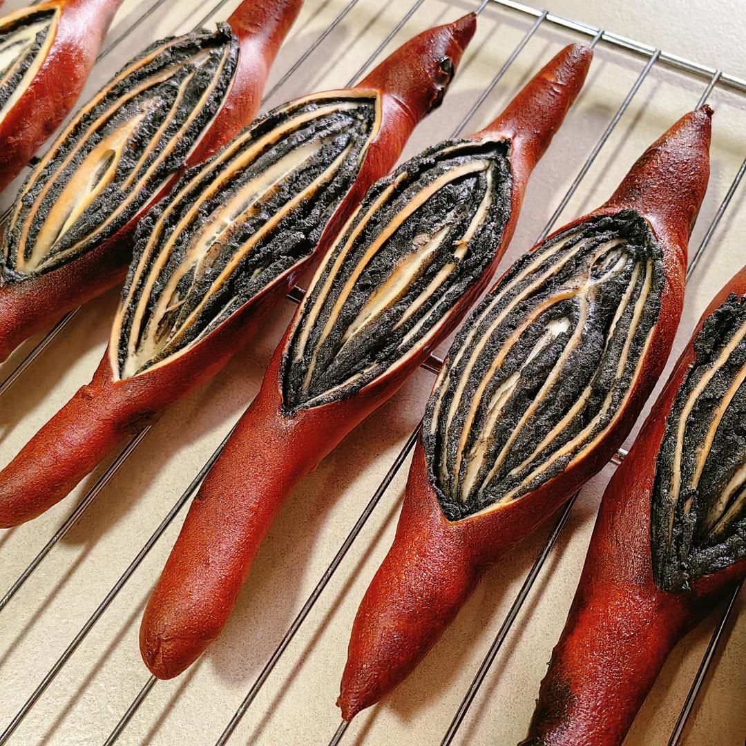 碱水系列又更新啦！香浓的黑芝麻碱水棒