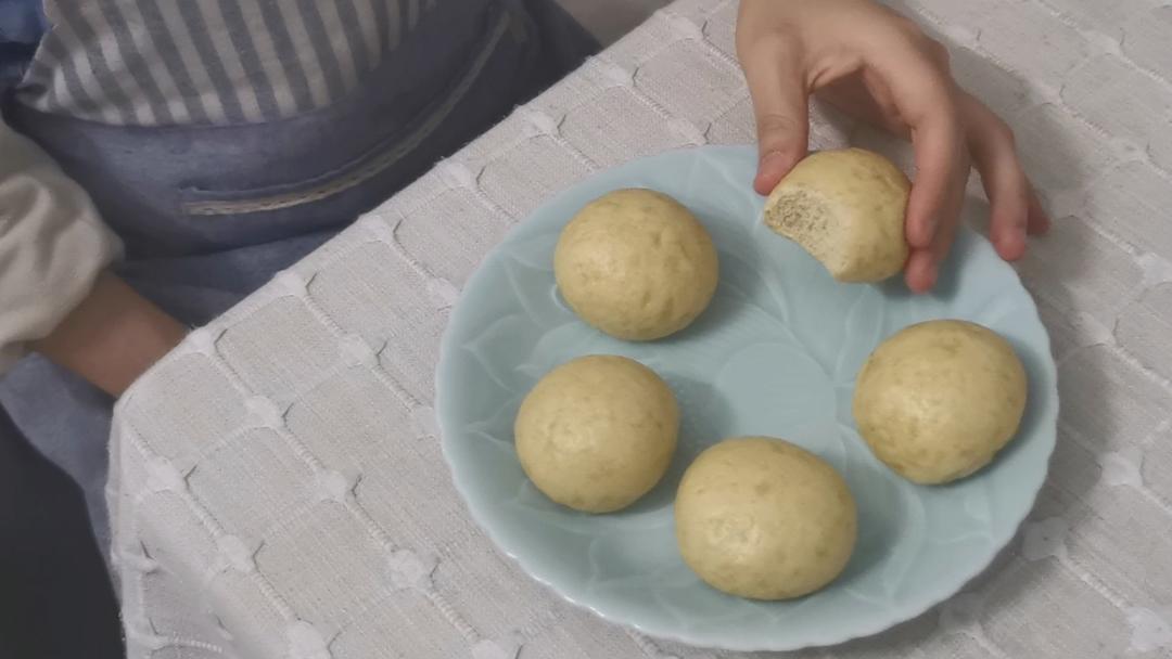 快手奶香杂粮燕麦馒头（含光头包手法）