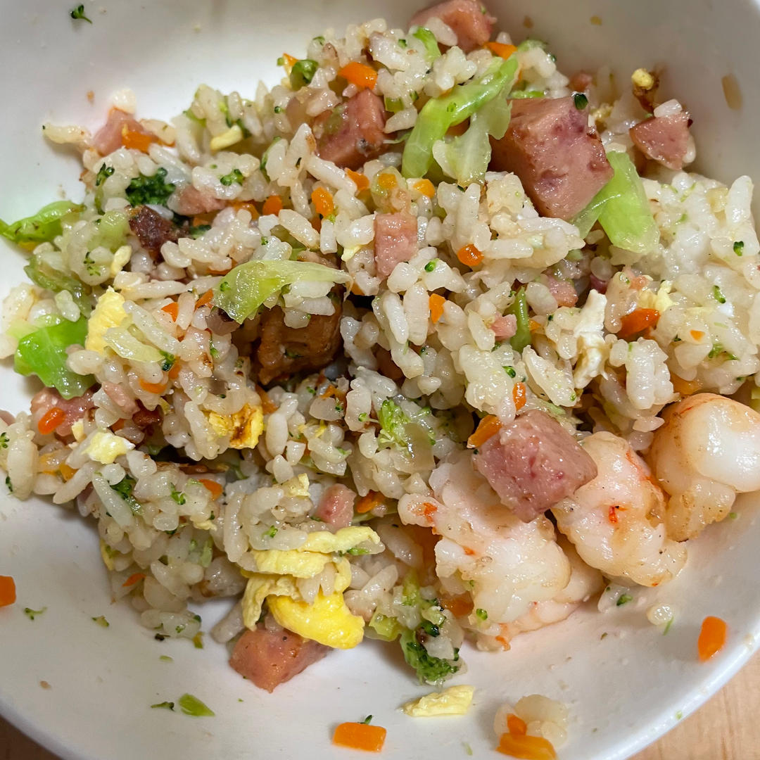 全网最好吃的【虾仁炒饭】！