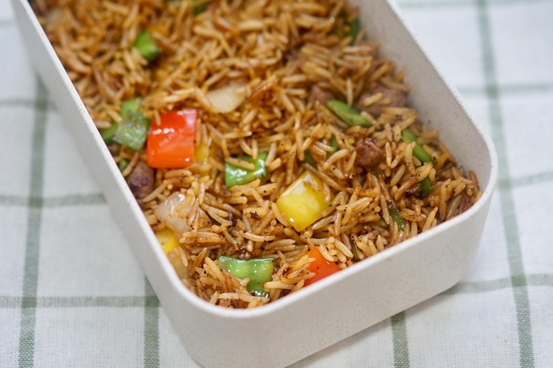 雪晶晶碎碎念做的黑椒牛肉粒炒饭【食材包操作说明】