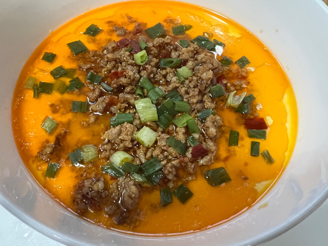 鸡蛋豆腐蒸肉沫