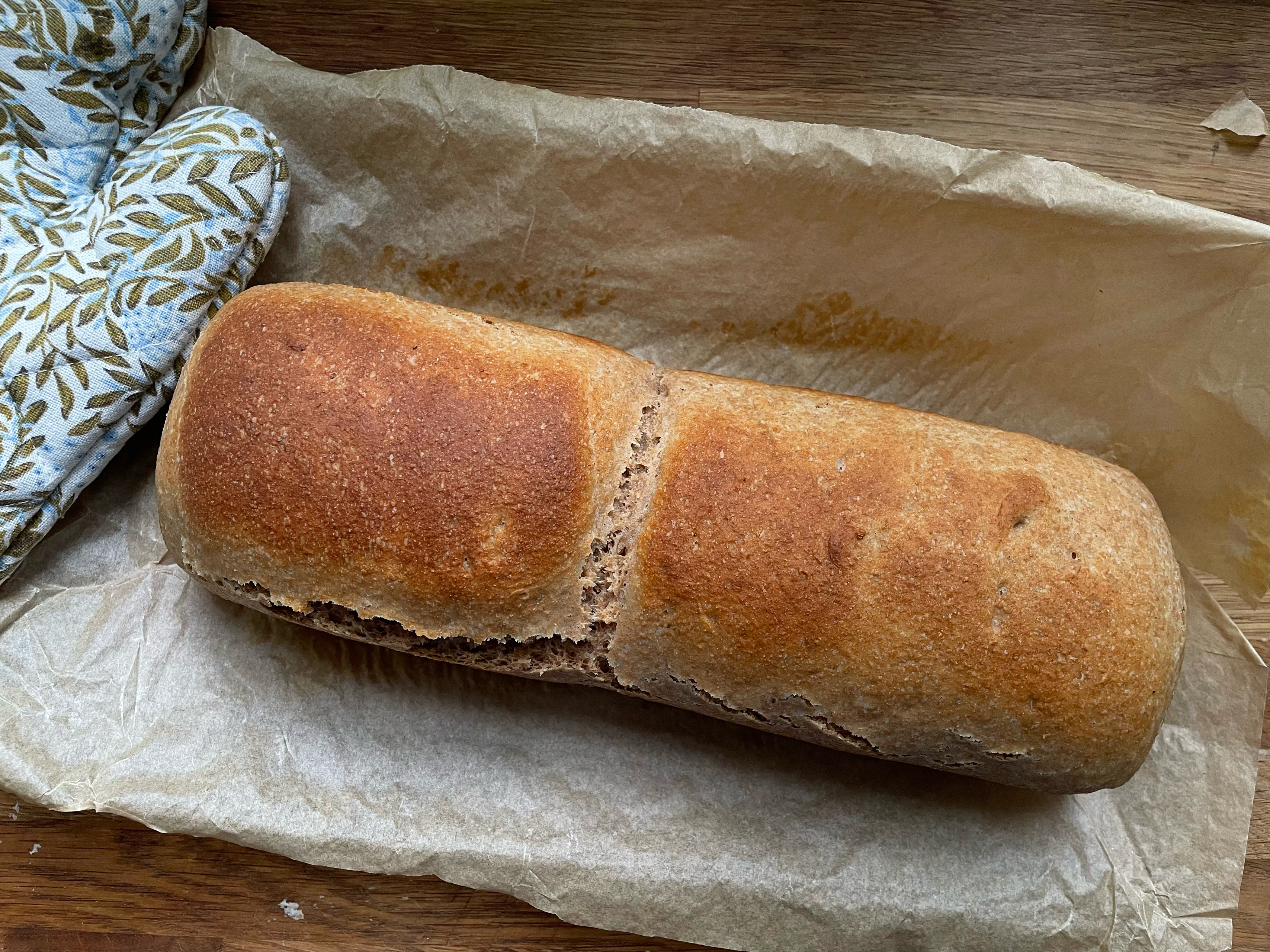新手手揉，低卡减脂100%黑麦全麦面包
