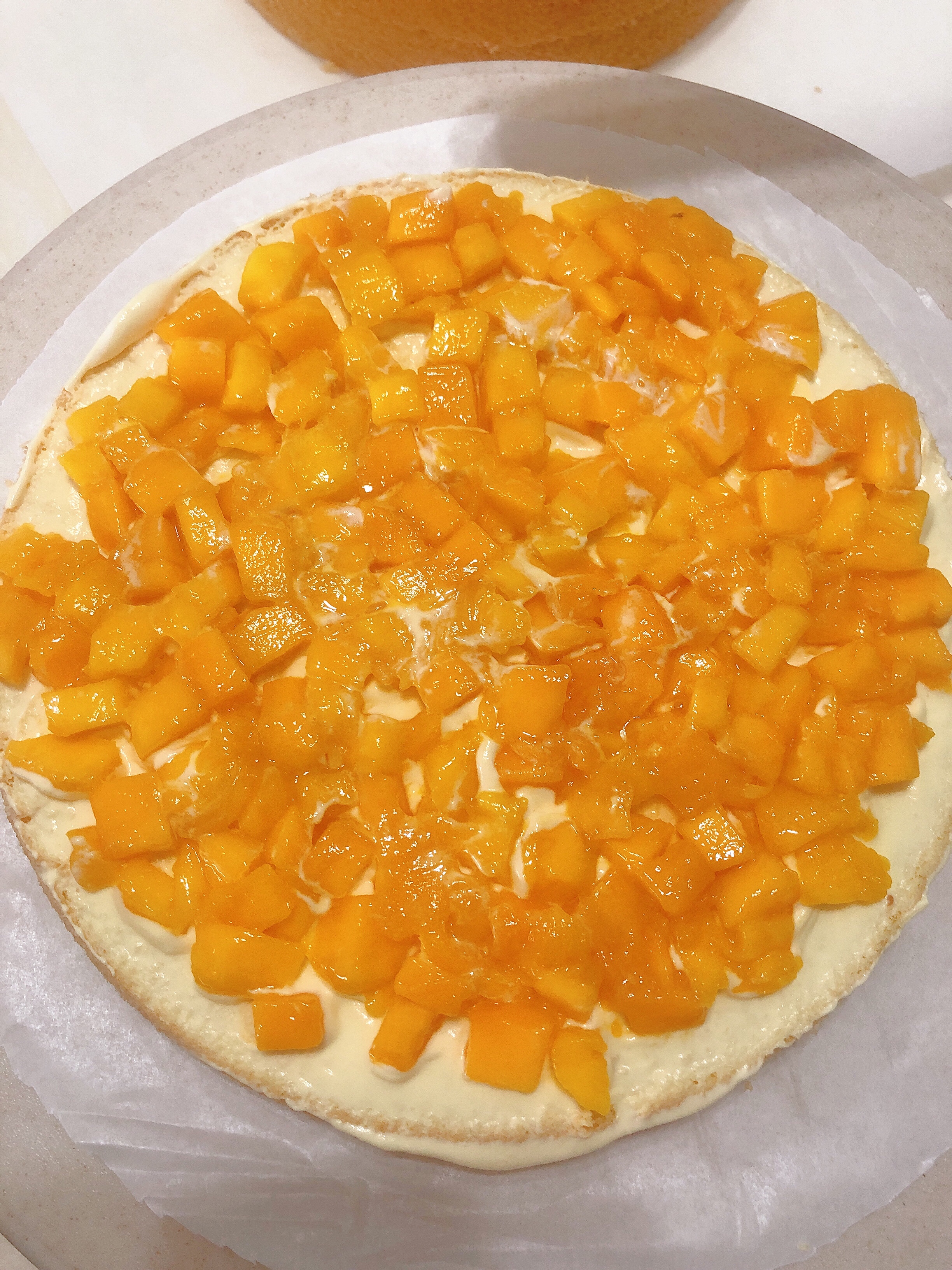 芒果奶油蛋糕的做法 步骤5
